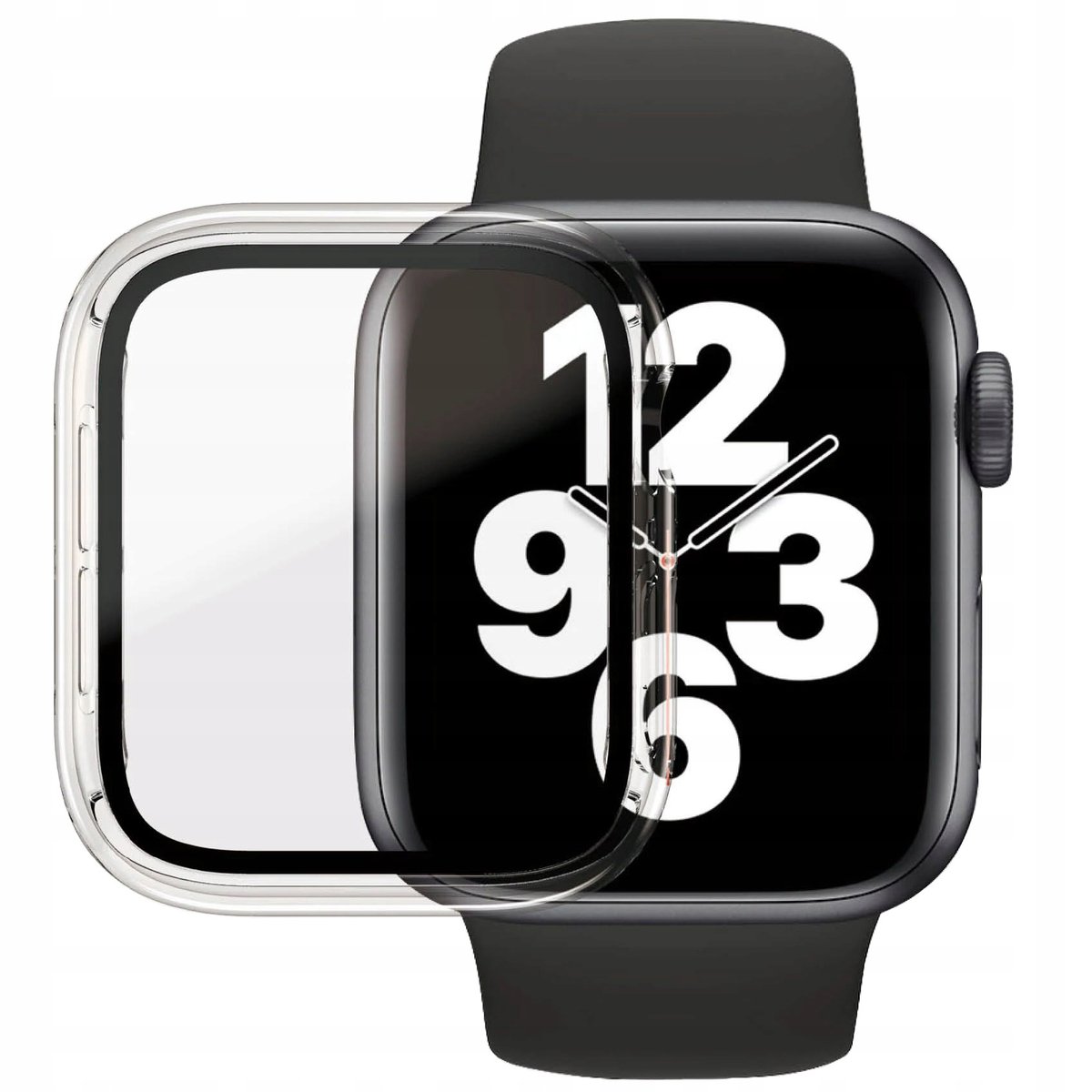 Apple Szkło ochronne PanzerGlass Full Protection na Watch 4/5/6/SE 44mm s rámečkem 3643) przezroczysty