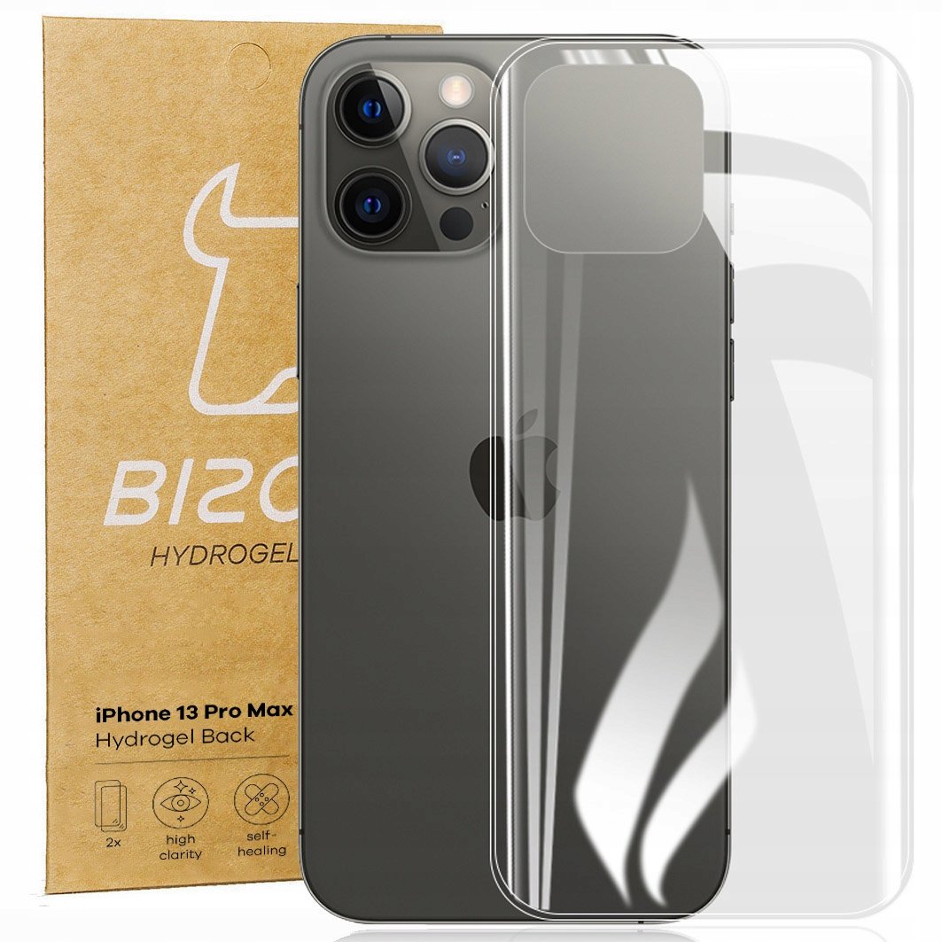 Bizon Folia hydrożelowa na tył Glass Hydrogel, iPhone 13 Pro Max, 2 sztuki BGHB2IP13PM