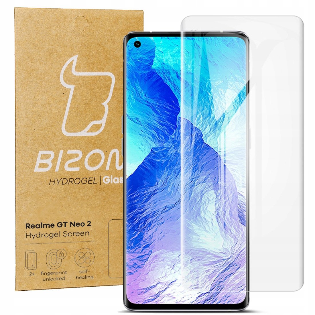 Bizon Folia hydrożelowa na ekran Glass Hydrogel, Realme 2 / Neo 2, 2 sztuki BGHS2REGTN2