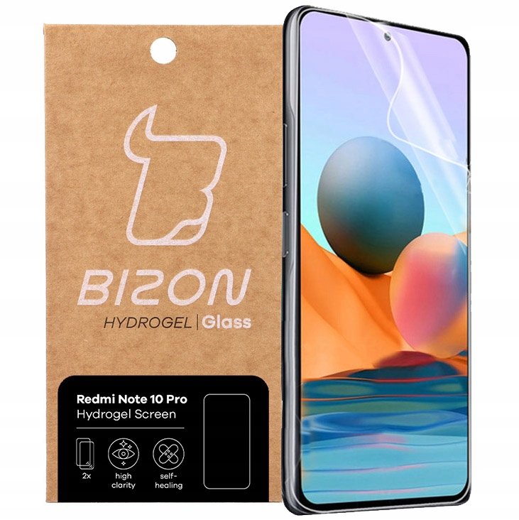 Xiaomi Bizon Folia hydrożelowa na ekran Bizon Glass Hydrogel, Redmi Note 10 Pro, 2 sztuki 5903896181806