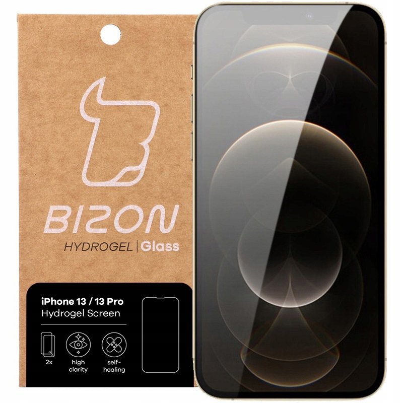 Bizon Folia hydrożelowa na ekran Glass Hydrogel, iPhone 13 / 13 Pro, 2 sztuki BGHS2IP13/P