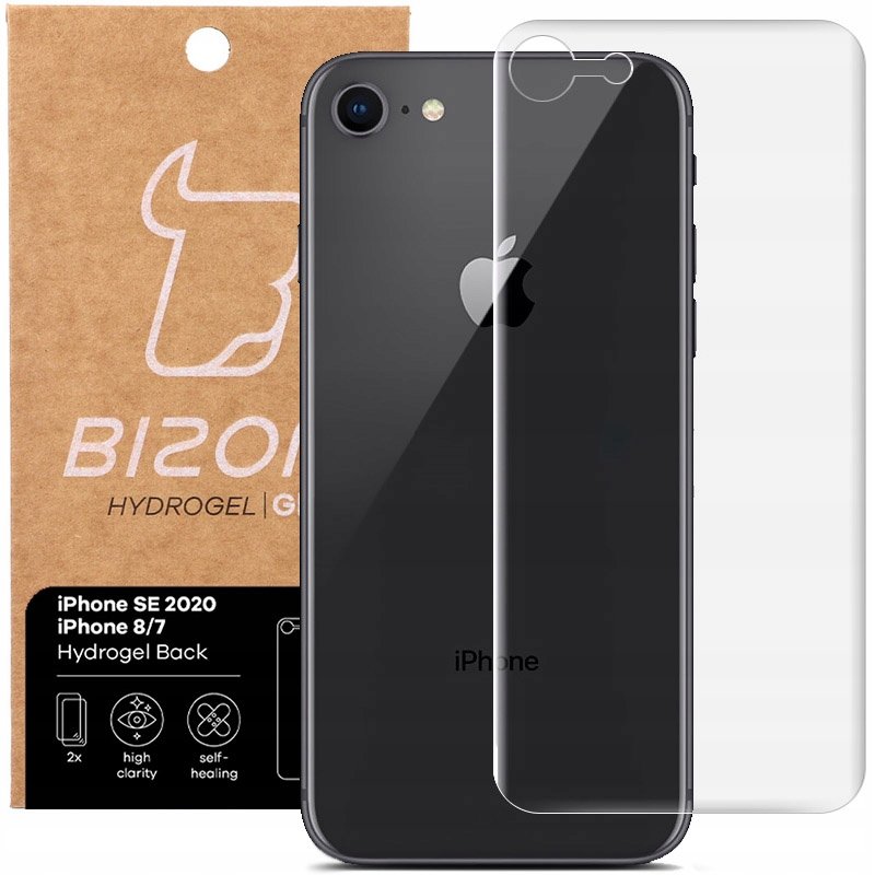 Bizon Folia hydrożelowa na tył Bizon Glass Hydrogel, iPhone SE 2020/ 8/ 7 , 2 sztuki 5903896181899