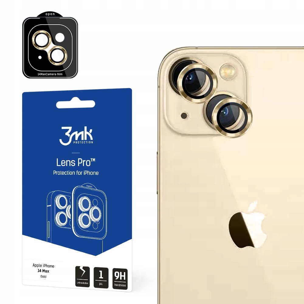 Szkło hartowane 3MK Lens Protection Pro do Apple iPhone 14 Plus Złoty