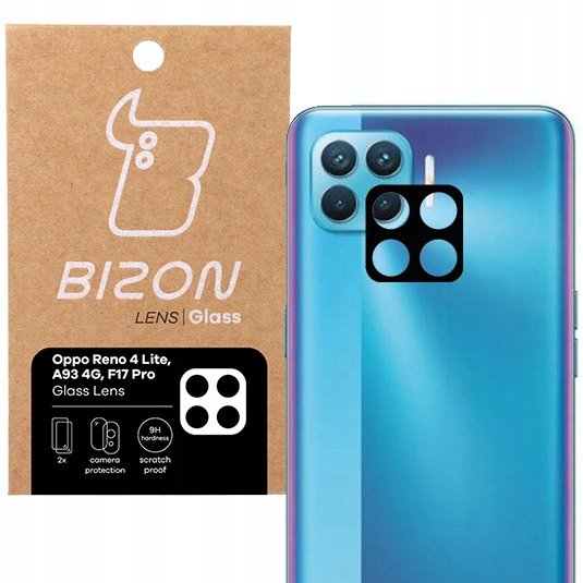 Bizon Szkło na aparat Glass Lens dla OPPO Reno 4 Lite / A93 4G / F17 Pro, 2 sztuki BGL2OPR4L