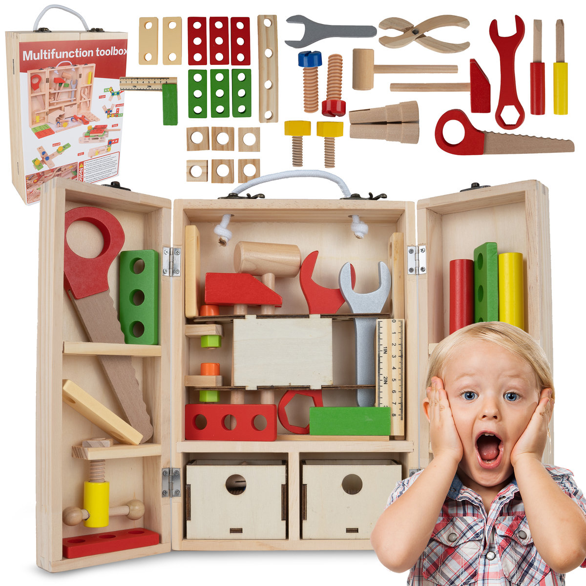 Skrzynka Z Narzędziami Drewniana Walizka