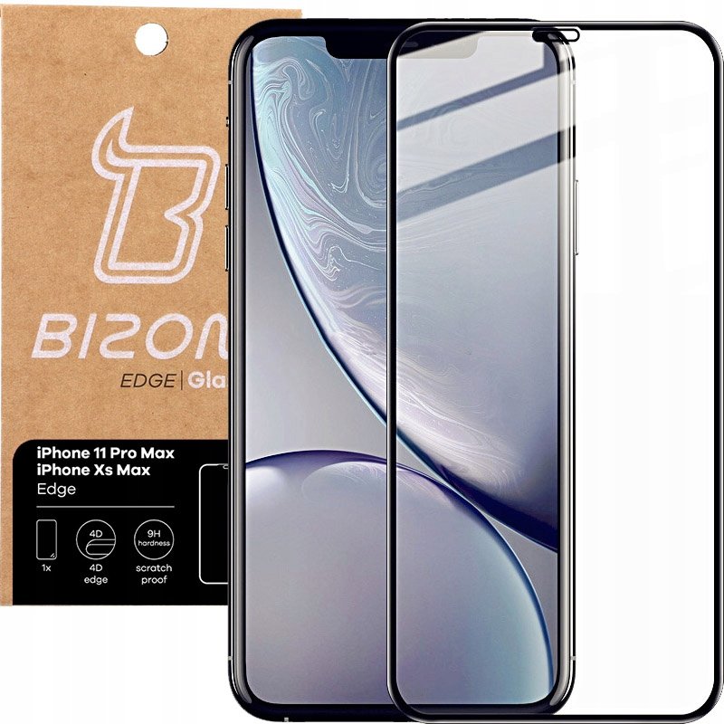 Bizon Szkło hartowane Bizon Glass Edge do iPhone 11 Pro Max / Xs Max, czarne 5903896180878