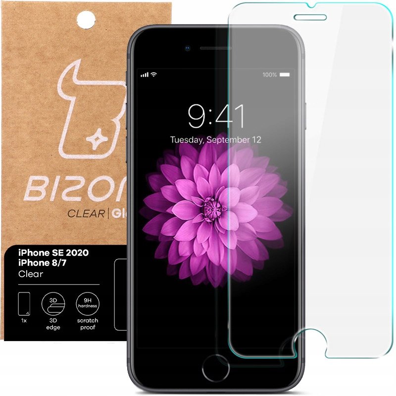 Bizon Szkło hartowane Bizon Glass Clear, iPhone SE 2020/ 8/ 7 5903896180670