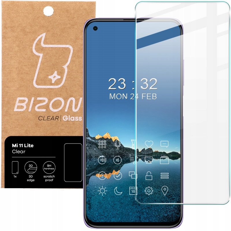 Xiaomi Bizon Szkło hartowane Bizon Glass Clear, Mi 11 Lite 5903896182186