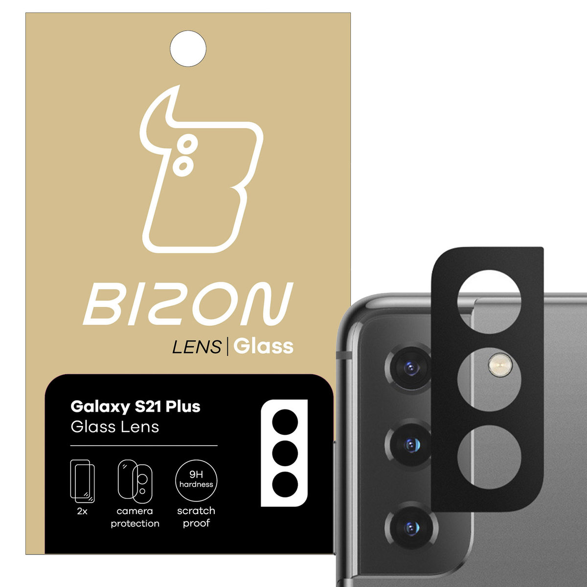 Bizon Szkło na aparat Bizon Glass Lens dla Galaxy S21 Plus, 2 sztuki 5903896181295