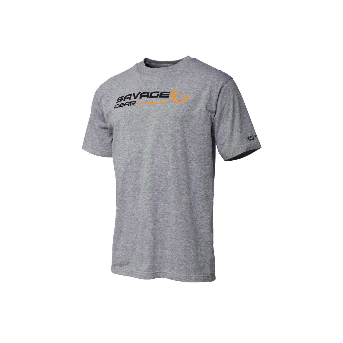 T-Shirty Savage Gear Signature Logo Grey Melange S