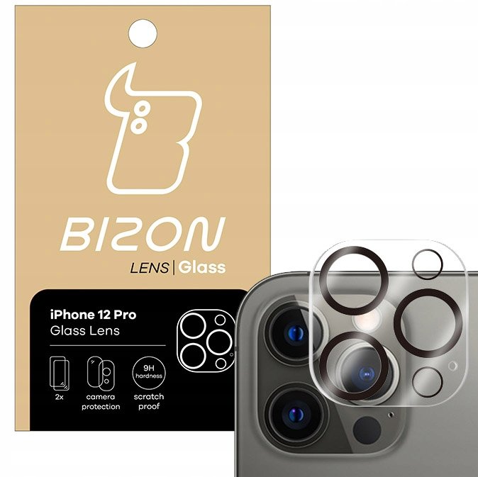 Bizon Szkło na aparat Bizon Glass Lens dla iPhone 12 Pro, 2 sztuki 5903896181196