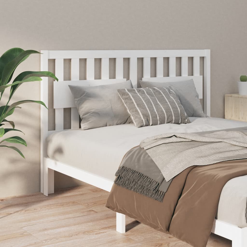 Zdjęcia - Pozostałe meble VidaXL Wezgłowie łóżka, białe, 155,5x4x100 cm, lite drewno sosnowe Lumarko! 