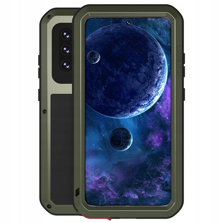 Love Mei Etui Pancerne + szkło Galaxy A52, zielone 6932809616615