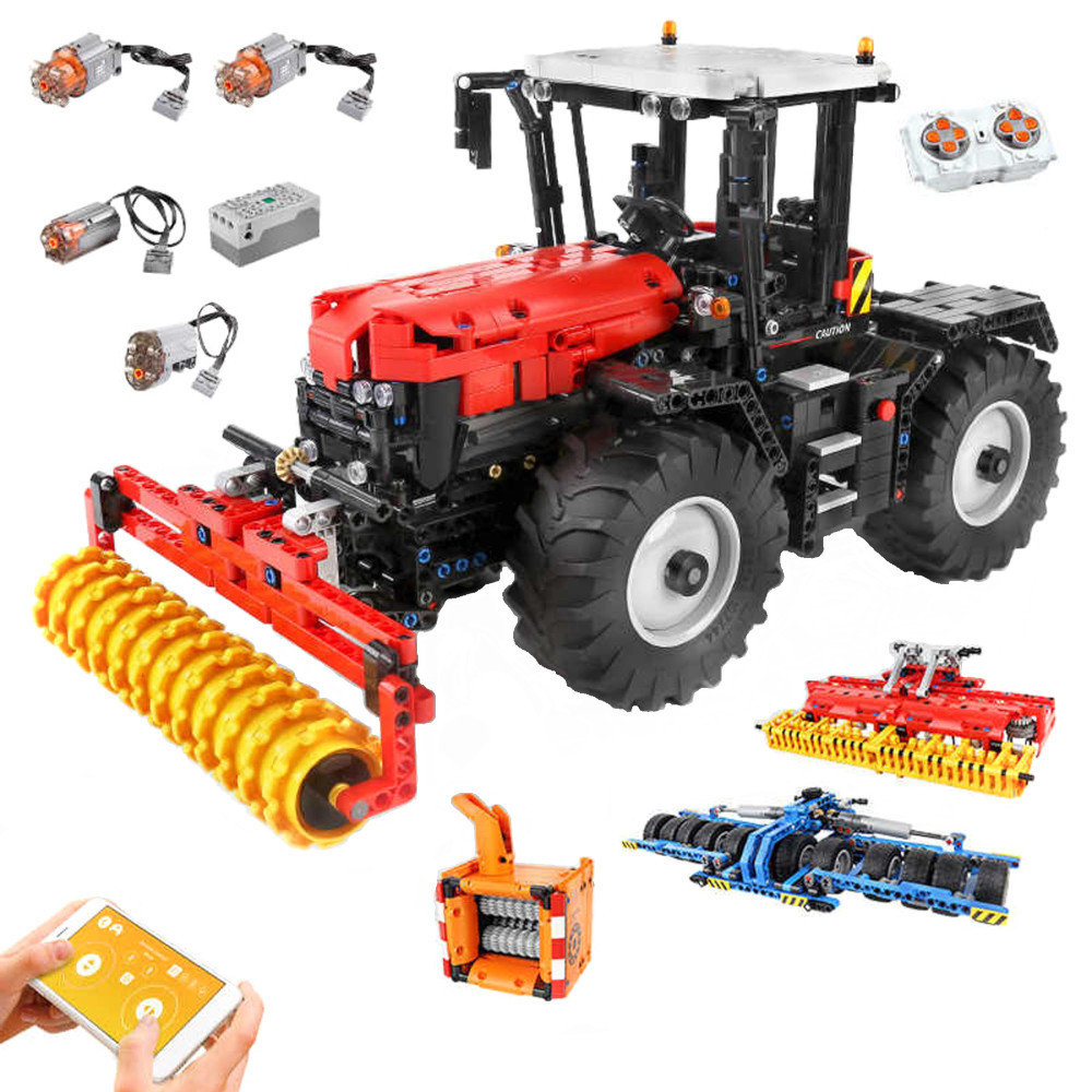 Klocki Ciągnik Traktor 4W1 Technic Aplikacja 17020 Mould King Fastrack 4000Er