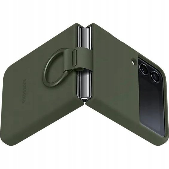 Samsung Obudowa dla telefonów komórkowych Galaxy Z Flip 4 Silicone Cover with ring EF-PF721TGEGWW Zielony