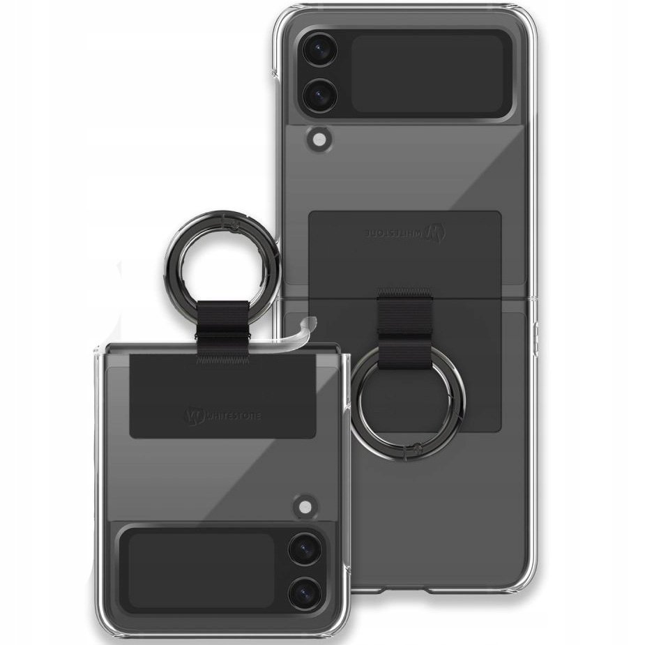 WHITESTONE CLEAR CASE RING GALAXY Z FLIP 4 BLACK