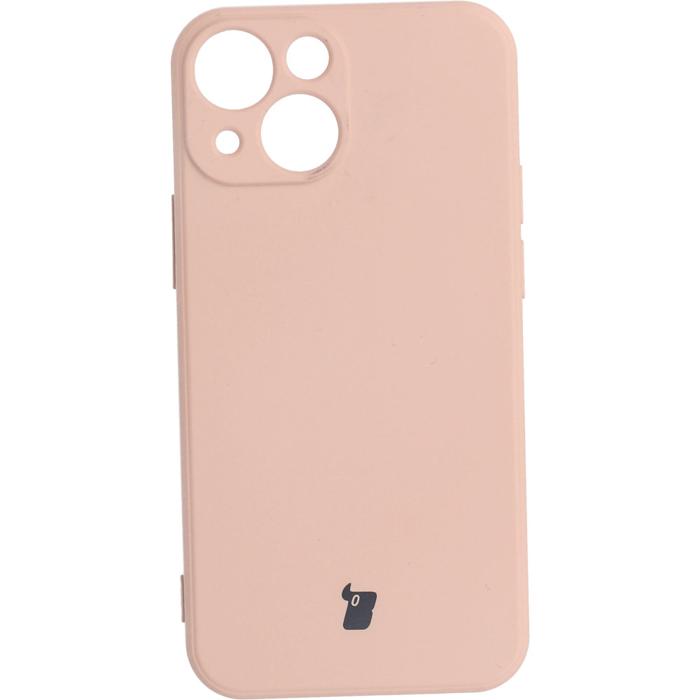 Bizon Etui Case Silicone iPhone 13 Mini jasnoróżowe