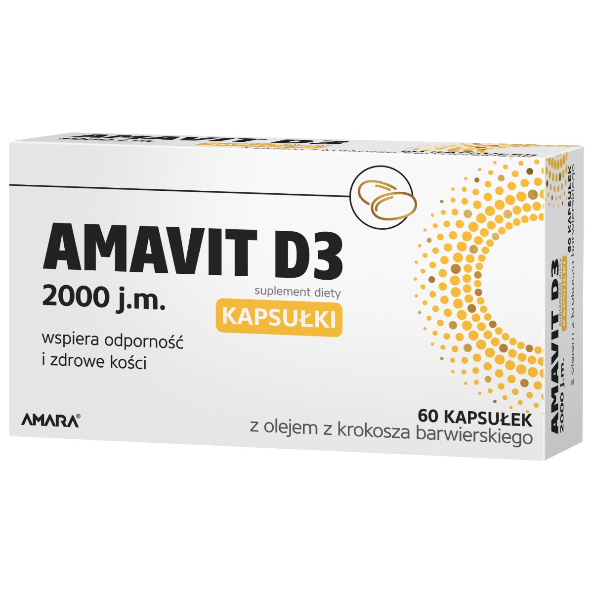 Amavit D3 2000 j.m. 60 tabletek ulegających rozpadowi w jamie ustnej