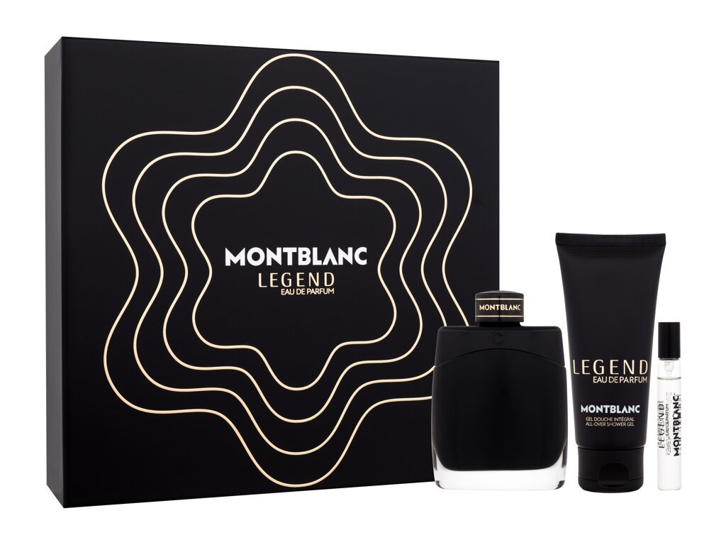 Montblanc Legend zestaw EDP 100 ml + żel pod prysznic 100 ml + EDP 7,5 ml dla mężczyzn