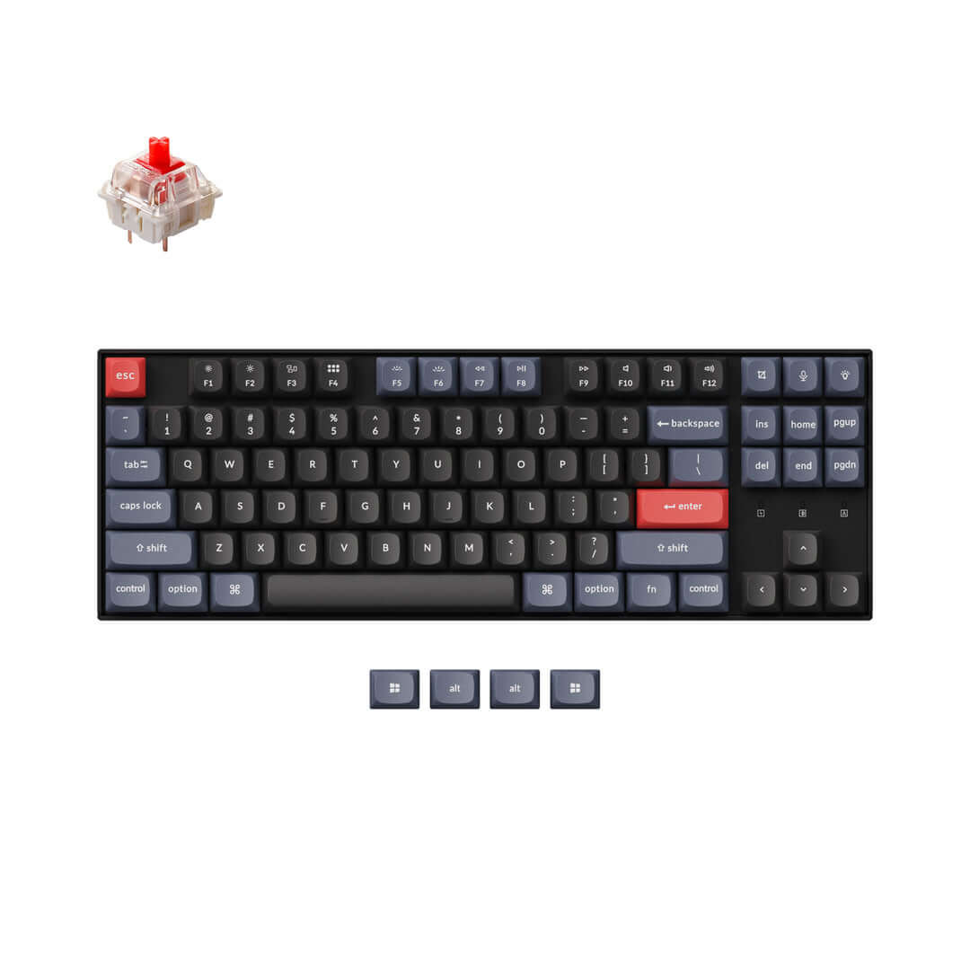 Keychron K8 Pro Qmk/Via Led Red Gateron Hot-Swap K8P-G1 czarna