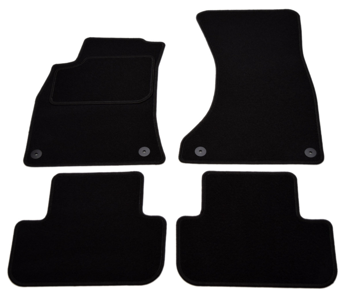 Audi A5 Sportback 07-15r.  - Czarne dywaniki welurowe w jakości Economy