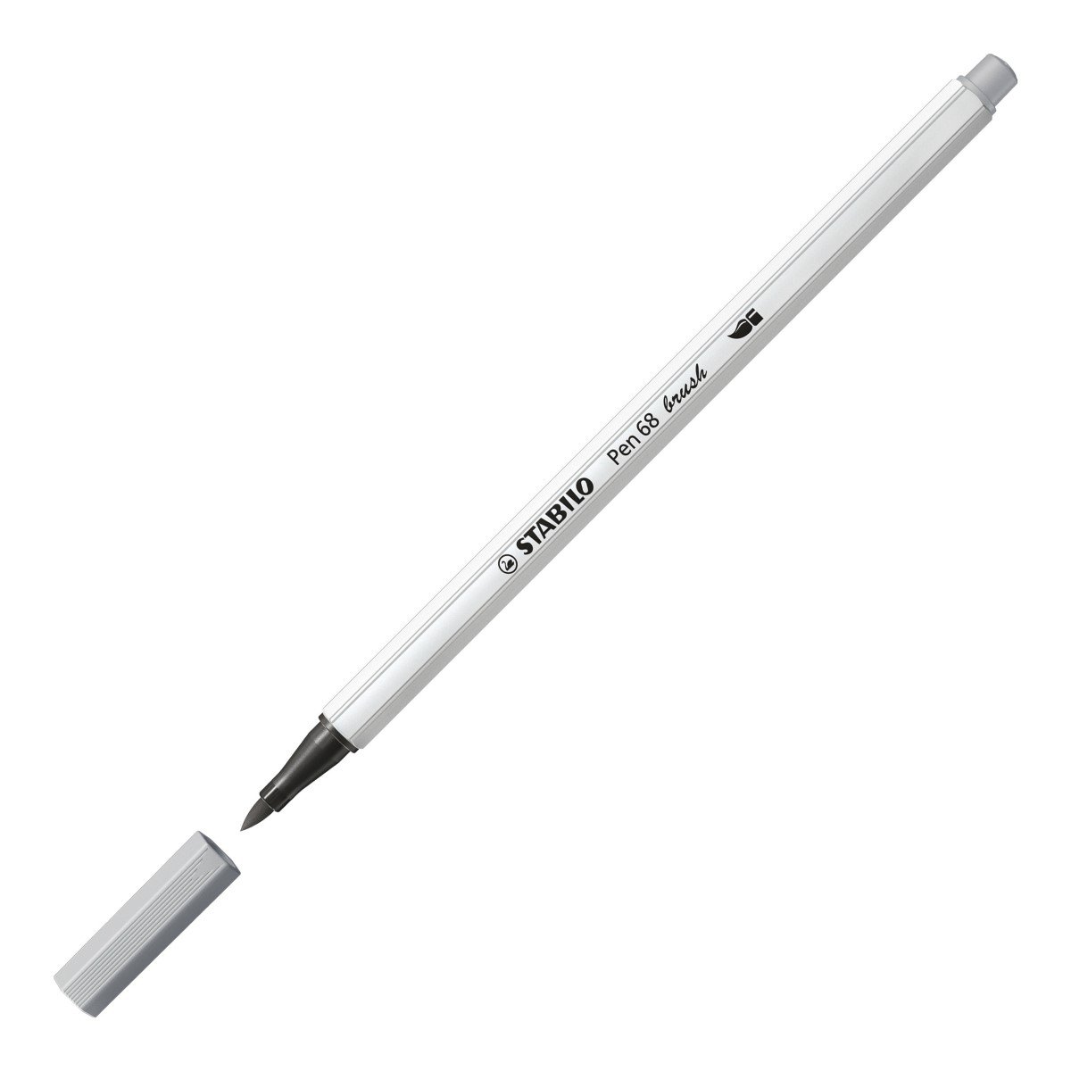 Pisak Pen 68 Brush Szary Zimny Średni, Stabilo