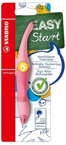 Pióro Kulkowe Easyoriginal Leworęczne Pink Blush + Wkład M Niebieski, Stabilo