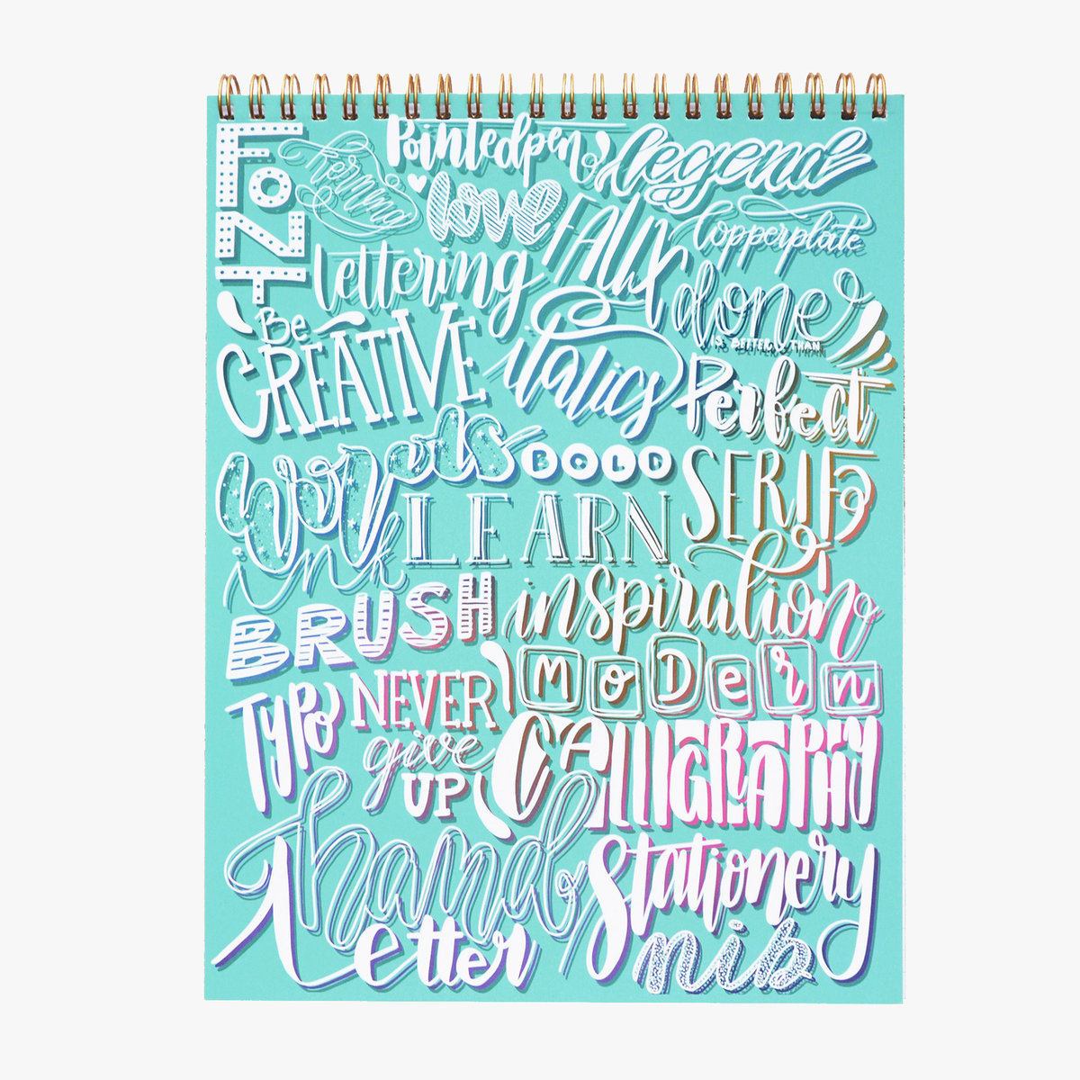 Zeszyt z ćwiczeniami do brush letteringu Podstawy