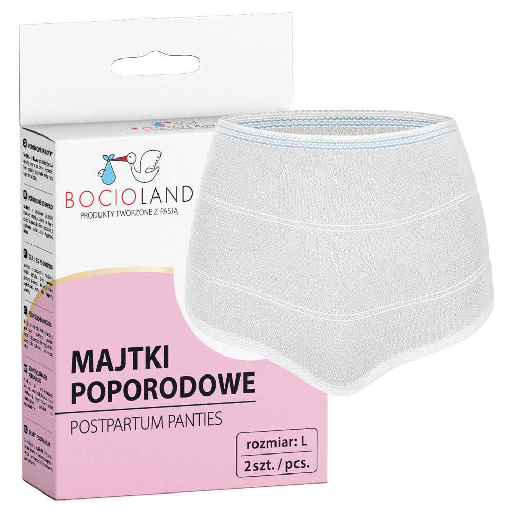 Bocioland Majtki Poporodowe Wielorazowe L 2 Sztuki