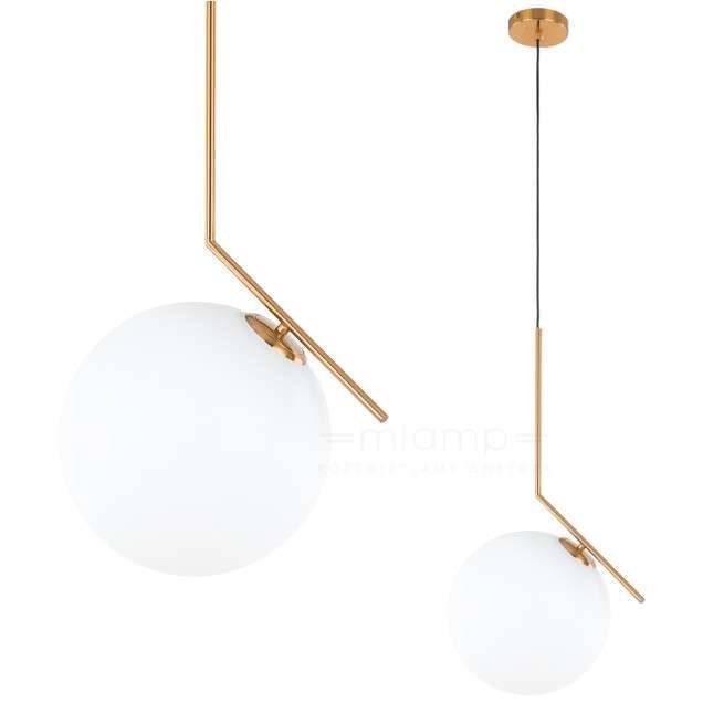 Italux Lampa wisząca Mondo MDE649 1 mosiądz biały MDE649/1