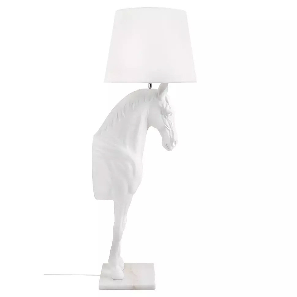 King Home Lampa podłogowa KOŃ HORSE STAND S biała - włókno szklane JB001S.WHITE