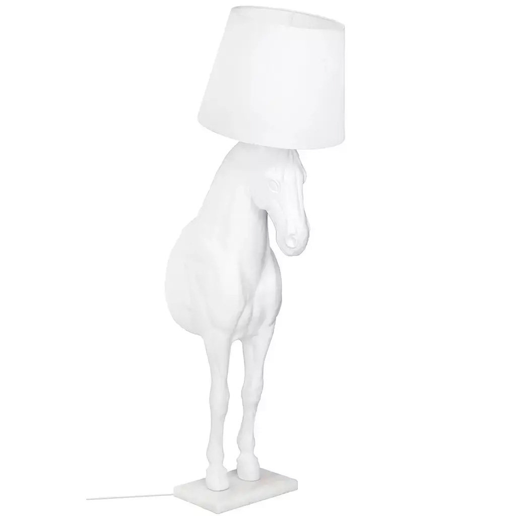 King Home Lampa podłogowa KOŃ HORSE STAND M biała - włókno szklane JB001L.WHITE [15772079]