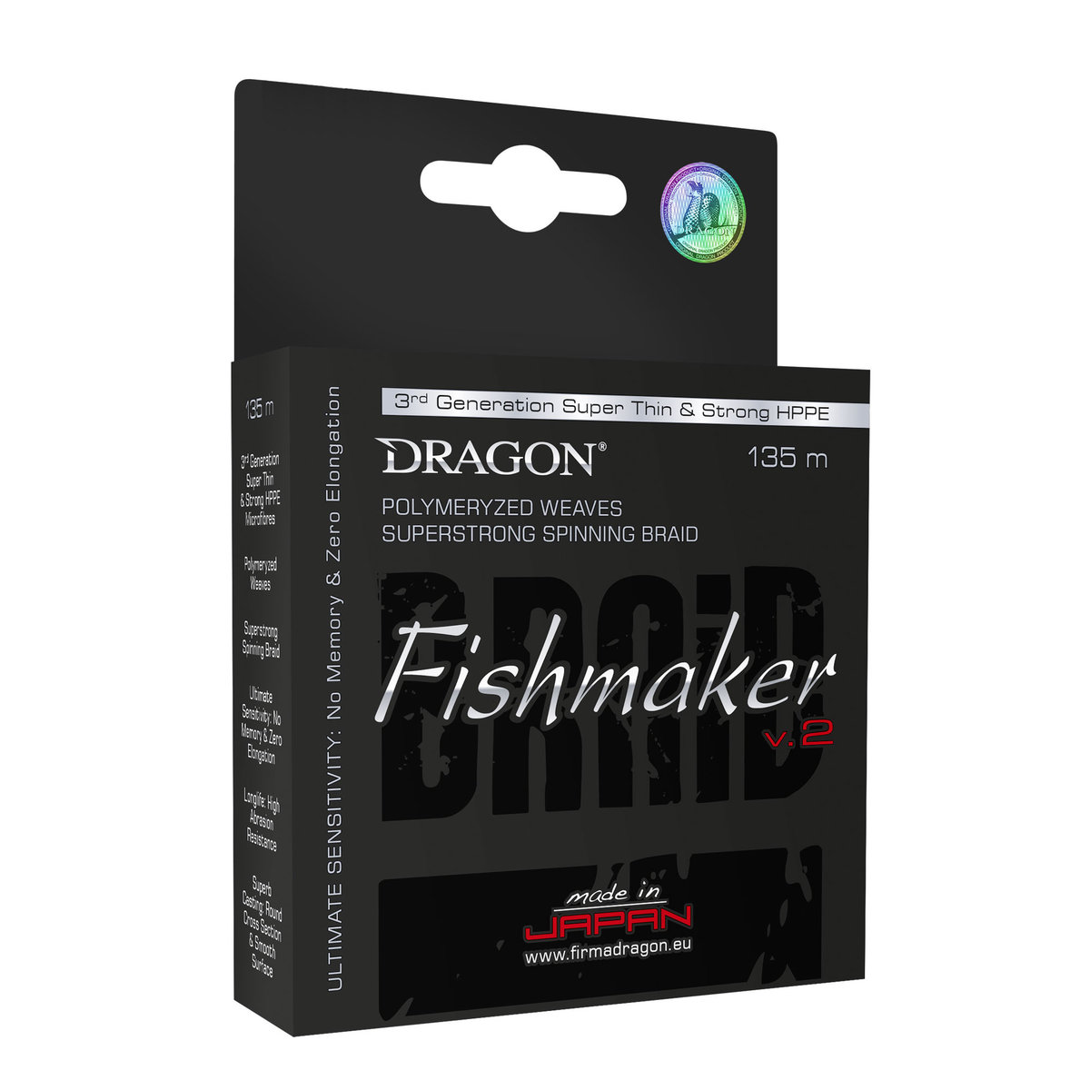 Plecionki Dragon Fishmaker V.2 Pomarańczowe 135 M 0,12 Mm