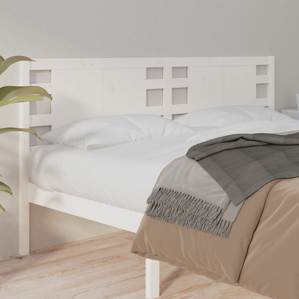 Zdjęcia - Pozostałe meble VidaXL Wezgłowie łóżka, białe, 206x4x100 cm, lite drewno sosnowe Lumarko! 