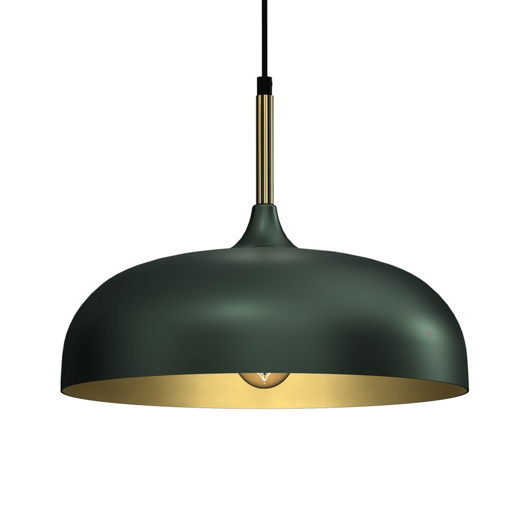 Milagro Lampa wisząca LINCOLN GREEN/GOLD 1xE27 35cm MLP8032