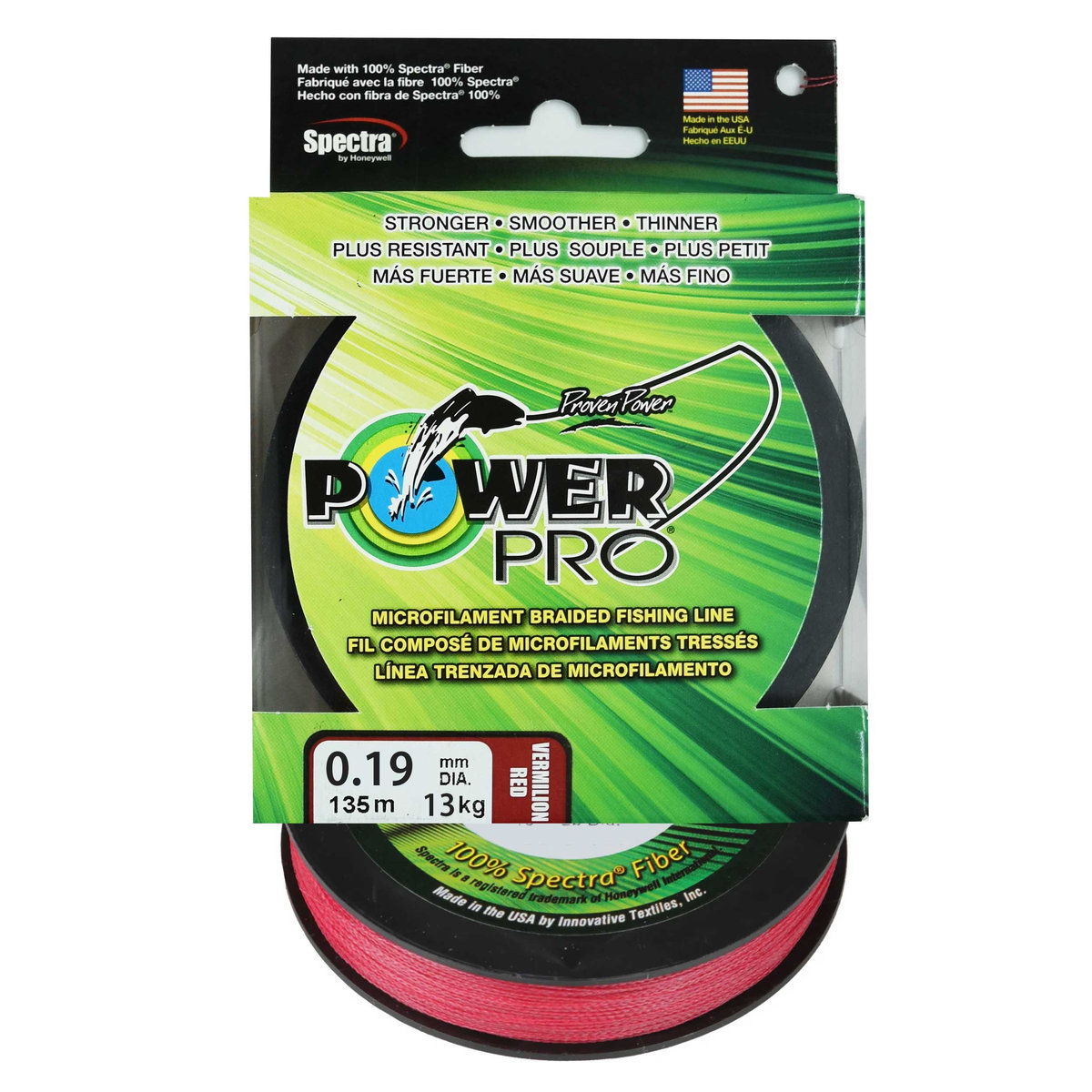 Plecionki Power Pro Vermillion Red 135M 0,19 Mm