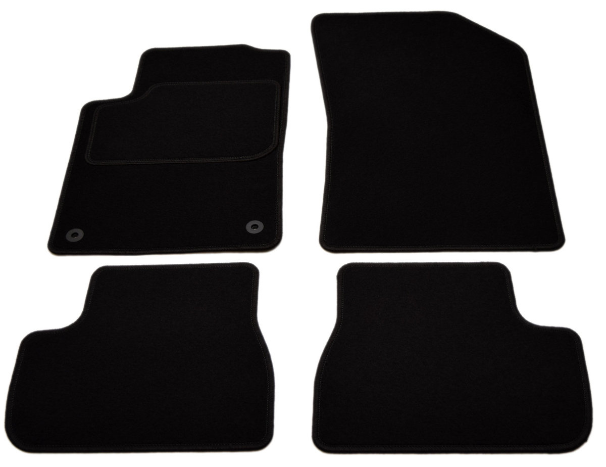 Citroen DS3 i DS3 Cabrio 03/2010-06/2015r. - Czarne dywaniki welurowe w jakości Economy