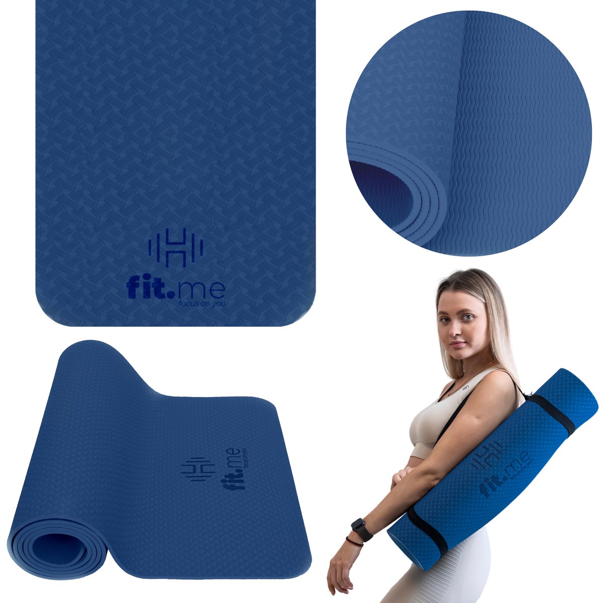 Mata Do Ćwiczeń Joga Fitness Antypoślizgowa TPE Fit.me
