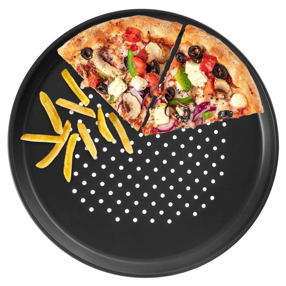 Orion Forma Do Pizzy Perforowana Blacha Z Powłoką Teflonową Czarna 32 Cm