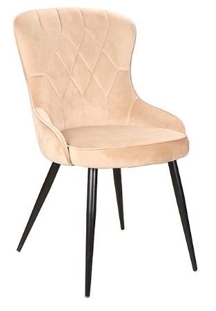 Krzesło Lotus Velvet Czarny / Bluvel 28 Beżowy
