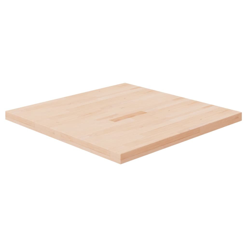 Kwadratowy blat do stolika, 80x80x4 cm, surowe drewno dębowe