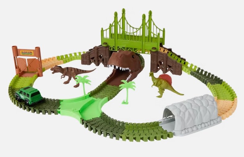 Dinozaury Tor Samochodowy Zabawki Park Dżungla