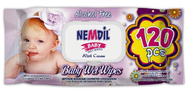 Freshmaker Nemdil, Chusteczki Nawilżane, 120 Szt.