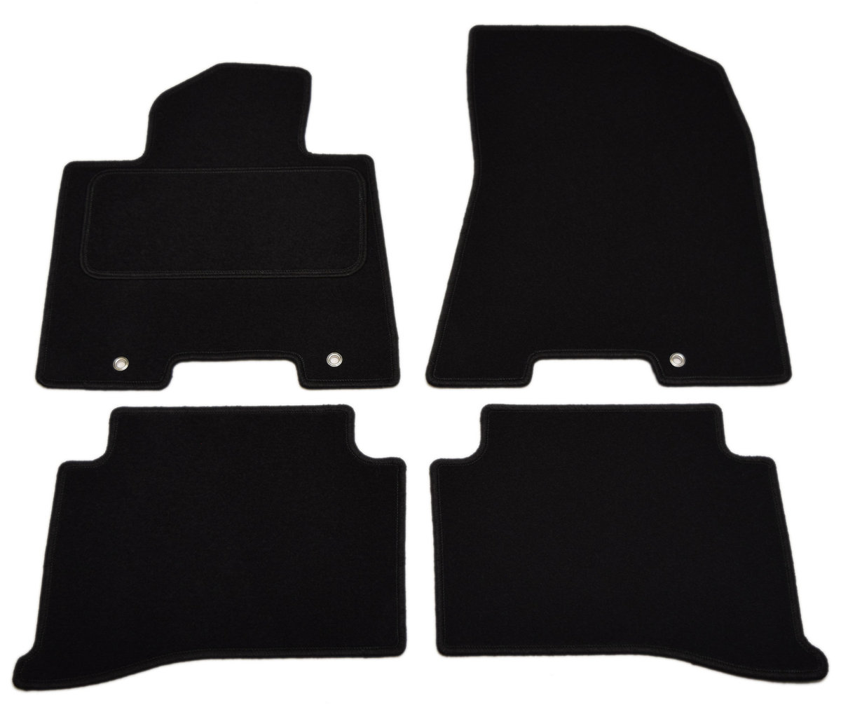 Hyundai Tucson III 2015-2020r. - Czarne dywaniki welurowe w jakości Economy