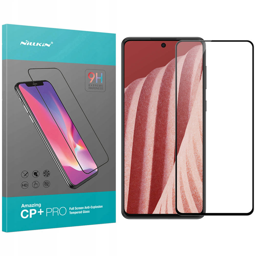 Nillkin CP+PRO ultracienkie szkło hartowane na cały ekran z ramką 0,2 mm 9H Samsung Galaxy A73 czarny