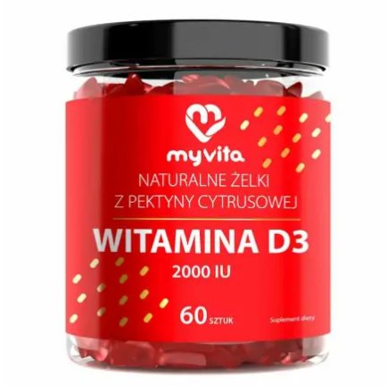 MyVita witamina D3 2000 IU żelki z pektyny cytrusowej 60 sztuk