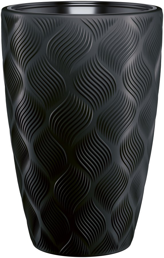 Form-Plastic Donica wysoka Flow śr.30 cm czarna