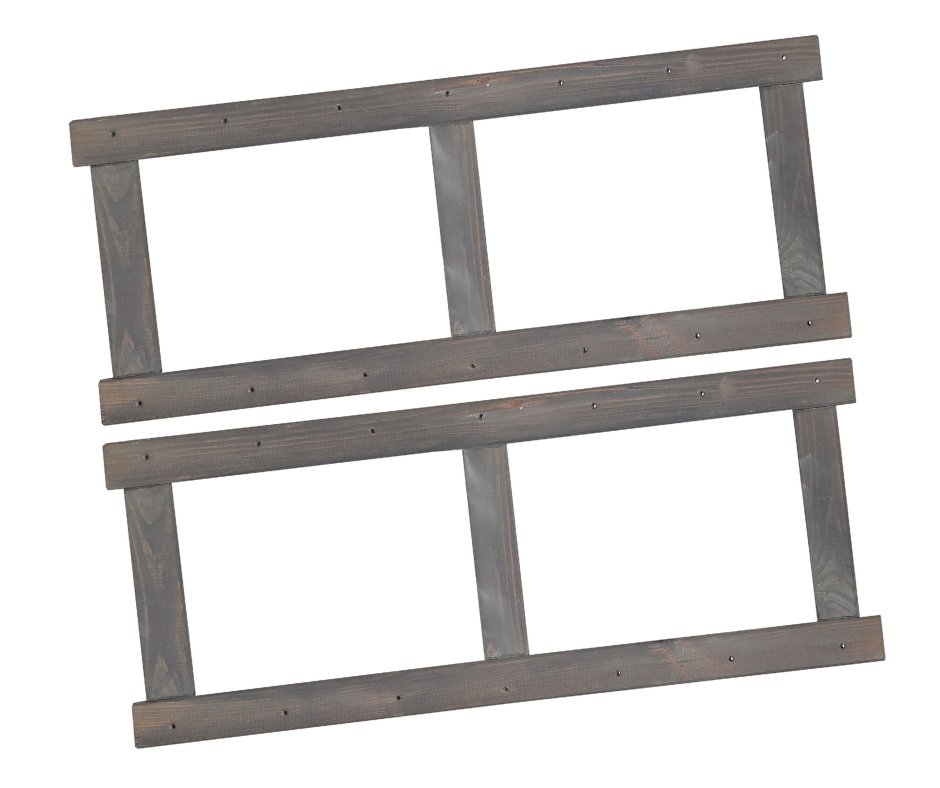 Bok 2 Szt Do Regału Drewnianego Lsr Ramka Noga 85,8X33 Cm Szary Drewno Sosnowe / Wamar-Sosenka