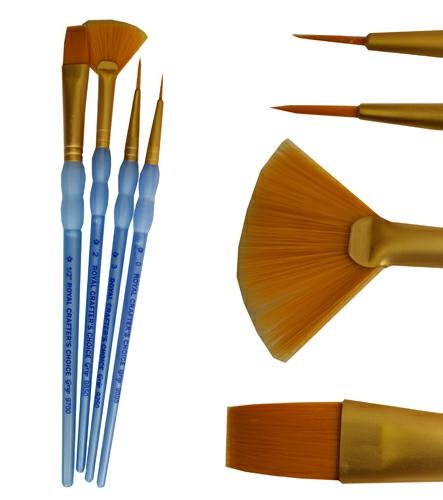 Zestaw Pędzli Mieszane B 4 Sztzłoty Taklon R&L