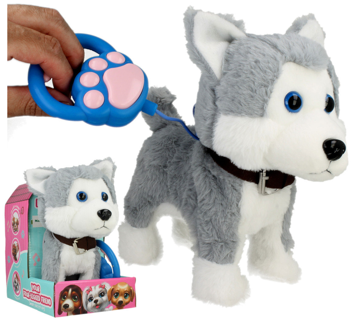 Interaktywny Piesek Husky Zdalnie Sterowany Pies U629